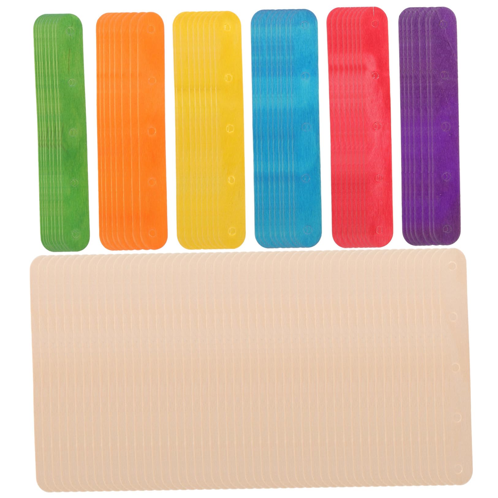 Operitacx 1200piezas Palitos De Madera De Naturales Para Manualidades Palitos De Helado Para Proyectos Creativos Coloridos Naturales