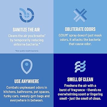 Ozium 8 Oz. Air Sanitizer & Odor Eliminator for Homes, Cars, Offices and More, Original Scent, Pack of 1