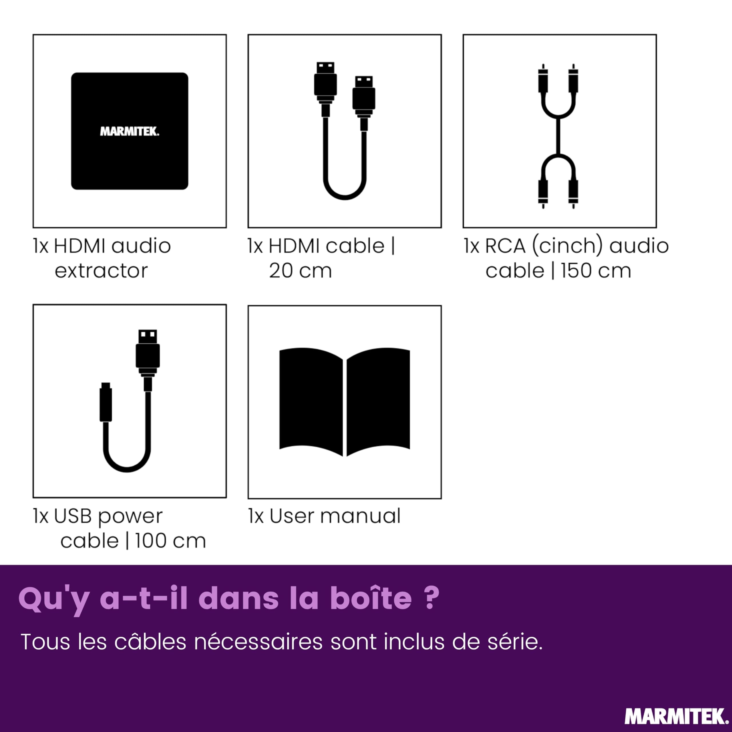 Marmitek Connect ARC13 - Extracteur audio HDMI ARC CEC pour TV et RCA