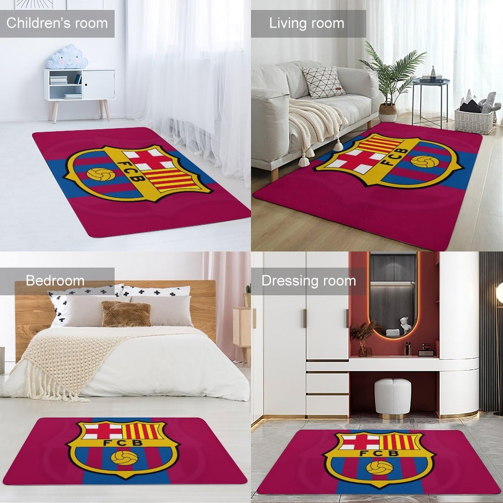 Amazon | カーペット FCバルセロナ じゅうたん 絨毯 150cm×100cm ラグ 