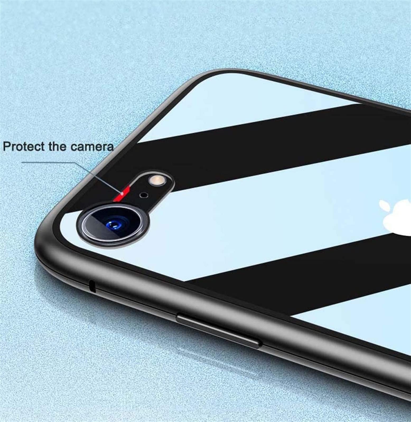 Funda magnética para Apple iPhone SE 2ND (2020) de 4.7 pulgadas, cubierta frontal y trasera de vidrio templado transparente, marco de aluminio (color: blanco)