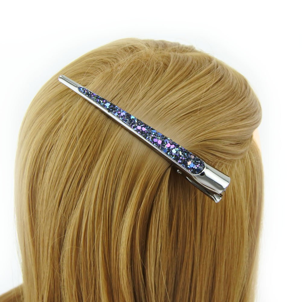 Meilliwish Elegant Beautiful Gem Wedding Hair Pin Hair Clip for Women Girls 1 PCS(A100)(White) - Image 3