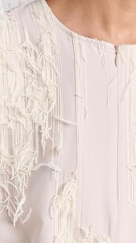 Chemisier tunique plissé pour femmes en Blanc
