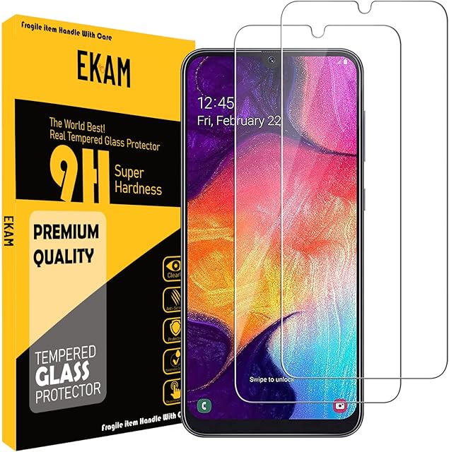 Samsung Galaxy A50 Screen Protector, [2 PACK] Tempered Glass [9H Hardness] [Bubble Free] [Case Friendly] Screen Protective Film For Galaxy A50 (2019)