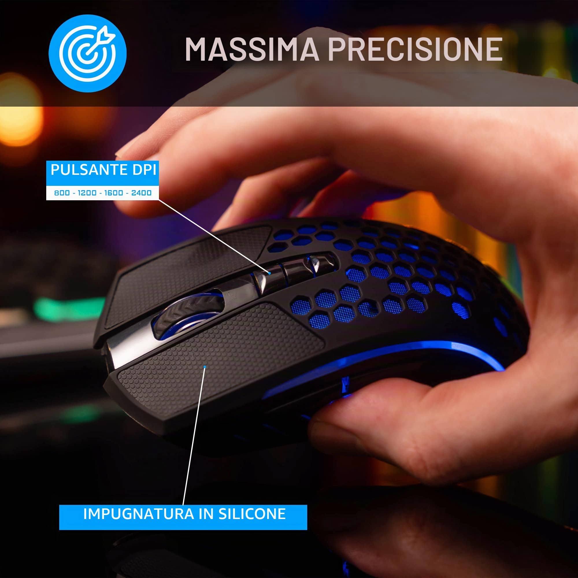 THE G LAB Wireless Gaming Combo - Mouse + Keyboard - Spanish Layout