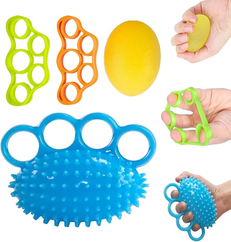 Hand Exercise Balls, Finger Therapy Squeeze Balls for Wrist Pain Relief, Carpal Tunnel, Therapy, Stress Relief, Set of 4