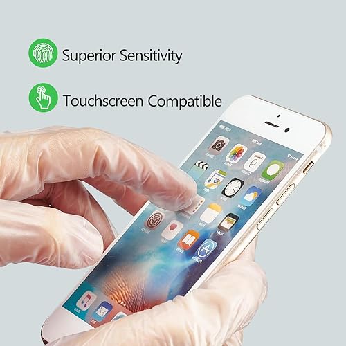 Miniatura 7 de Disposable Vinyl Gloves Clear, Latex & Powder Free, Food Grade Safe for Food Prep Kitchen Cooking Cleaning Salon