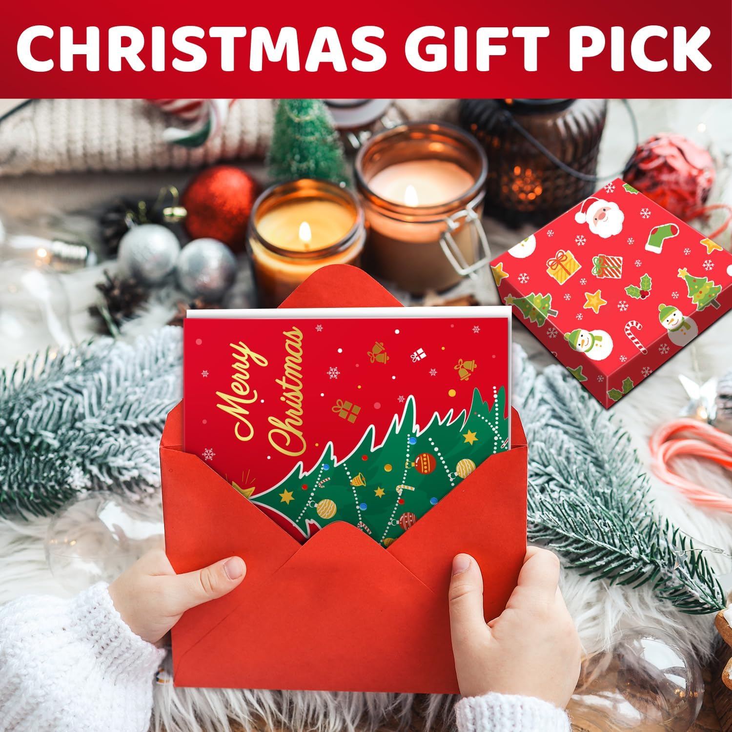 HAPPYPOP Christmas Gift Ideas - Snowman Light Socks for 2-12 Years Kids with Greeting Card - Image 2