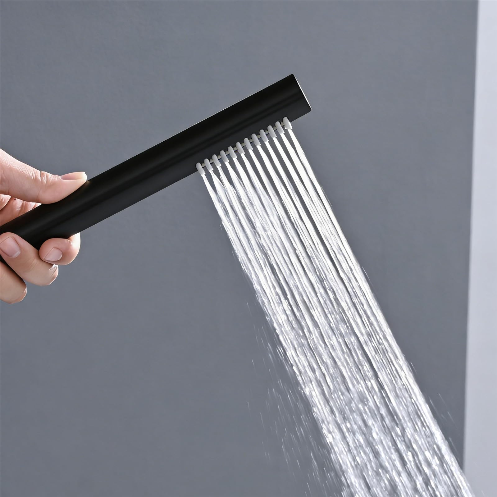 Soffione Doccia in Ottone, Doccetta per Doccia a Alta Pressione Risparmio Idrico, Doccia a Mano Anticalcare con Flessibile 1,2m e Supporto in Ottone per Bagno, Vasca, Universale G1/2