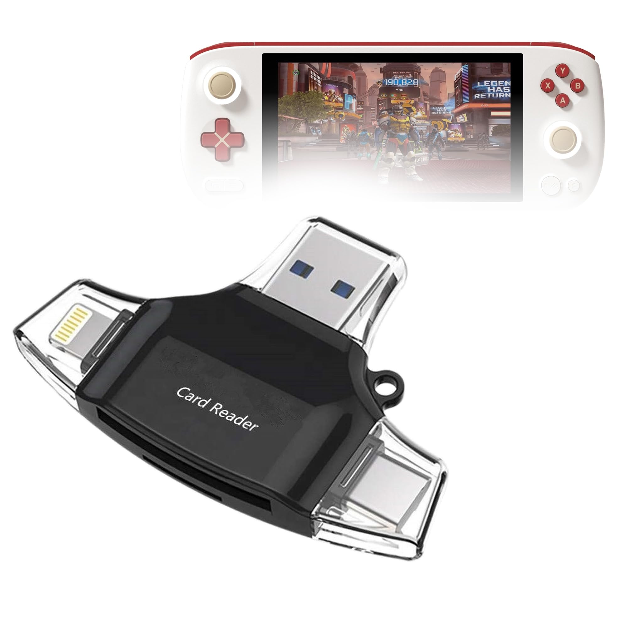 BoxWave Smart Gadget Compatible with Ayaneo Air 1S - AllReader SD Card Reader, microSD Card Reader SD Compact USB - Jet Black-picture-16
