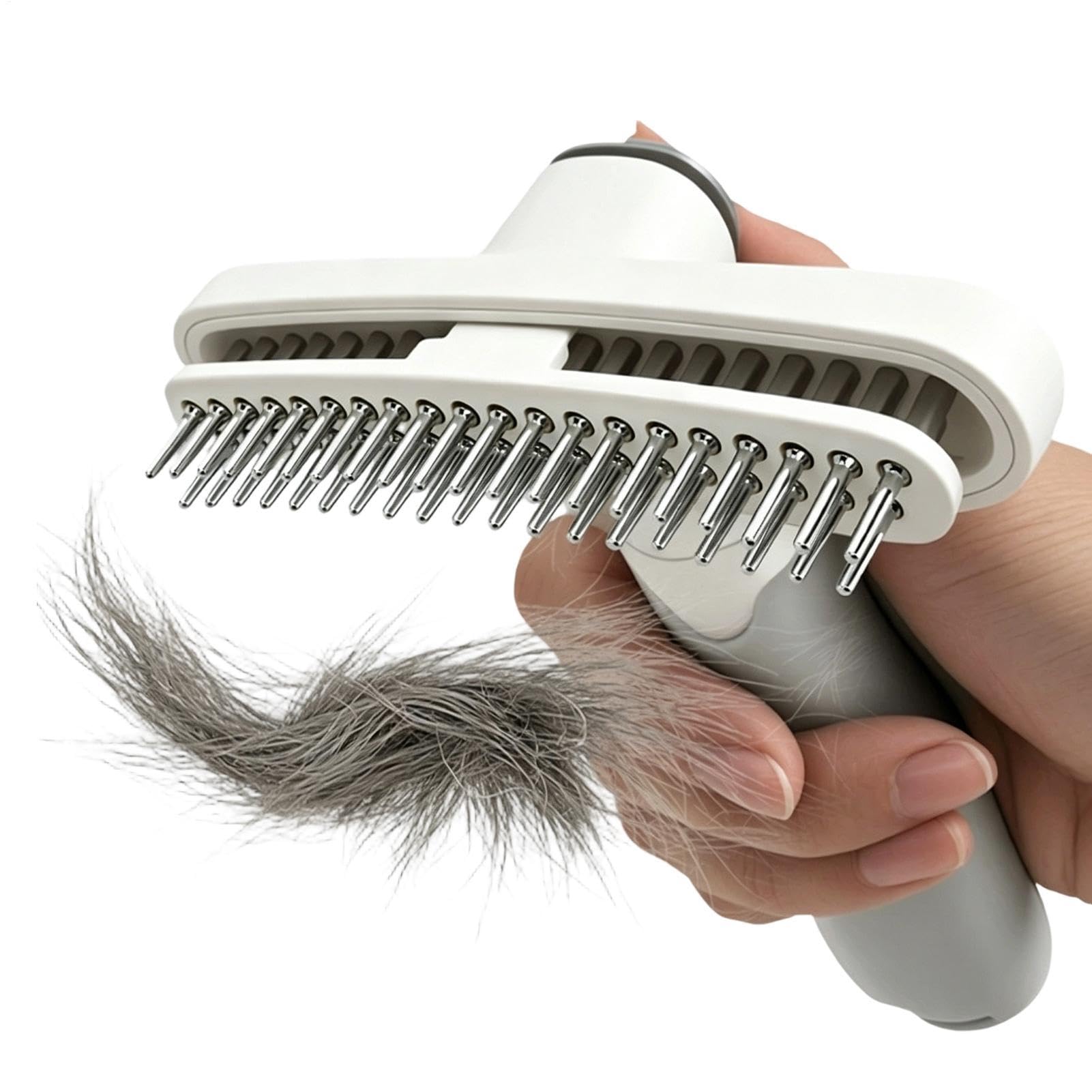 Hundehaar-Striegel | Edelstahl Ergonomisch Rostfrei | Enthaarungsstriegel für und Outdoor | für lange kurze dicke lockere Haare täglich Zuhause Indoor Reise