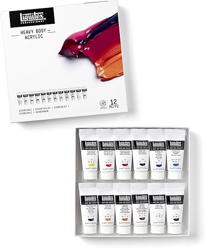 Miniatura 7 de Liquitex Pintura acrílica profesional para cuerpo pesado, 12 x 0.7 fl oz (0.74 oz), juego esencial