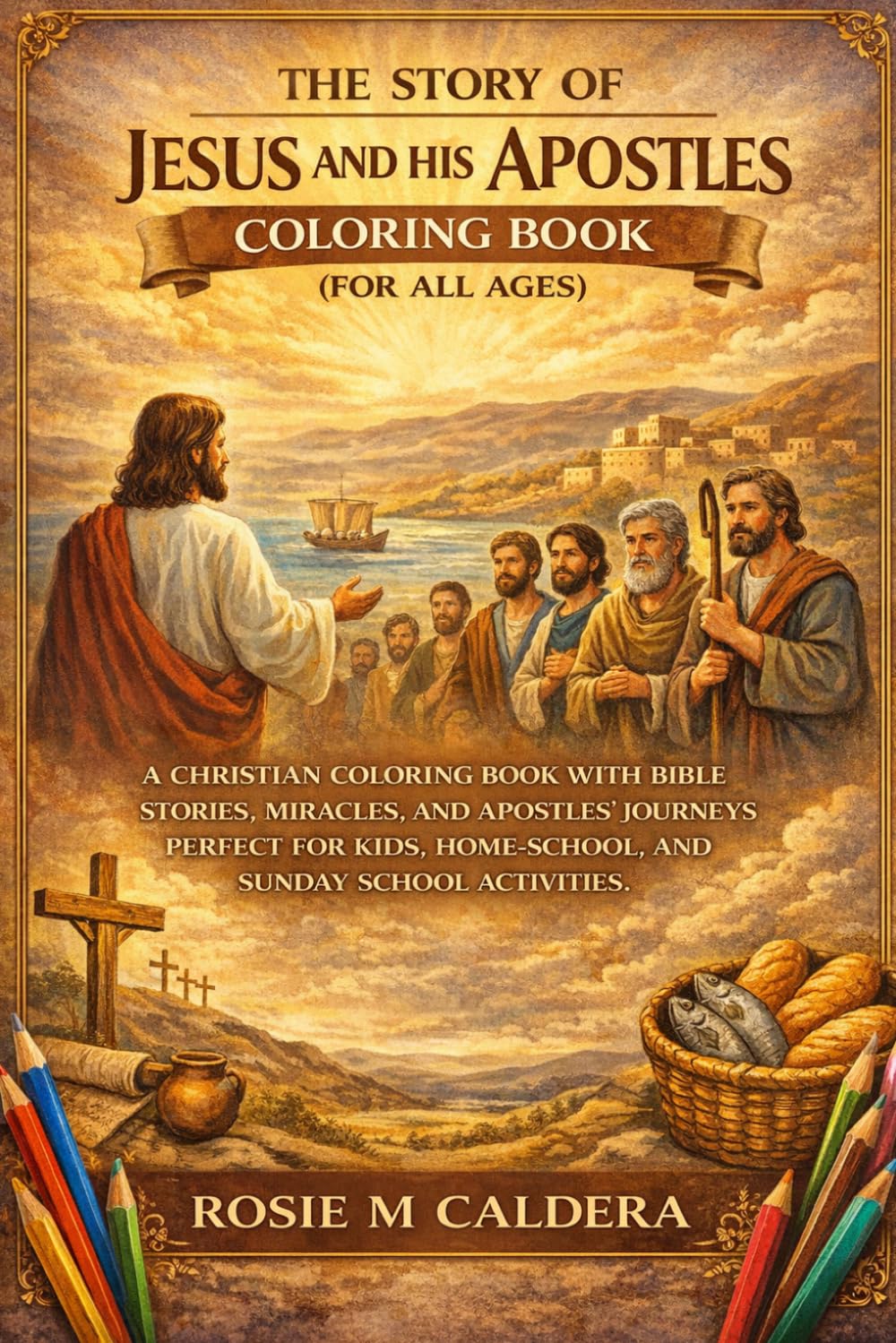 THE STORY OF JESUS AND HIS APOSTLES COLORING BOOK (FOR ALL AGE): A CHRISTIAN COLORING BOOK WITH BIBLE STORIES, MIRACLES, AND APOSTLES’ JOURNEYS ... HOMESCHOOL, AND SUNDAY SCHOOL ACTIVITIES