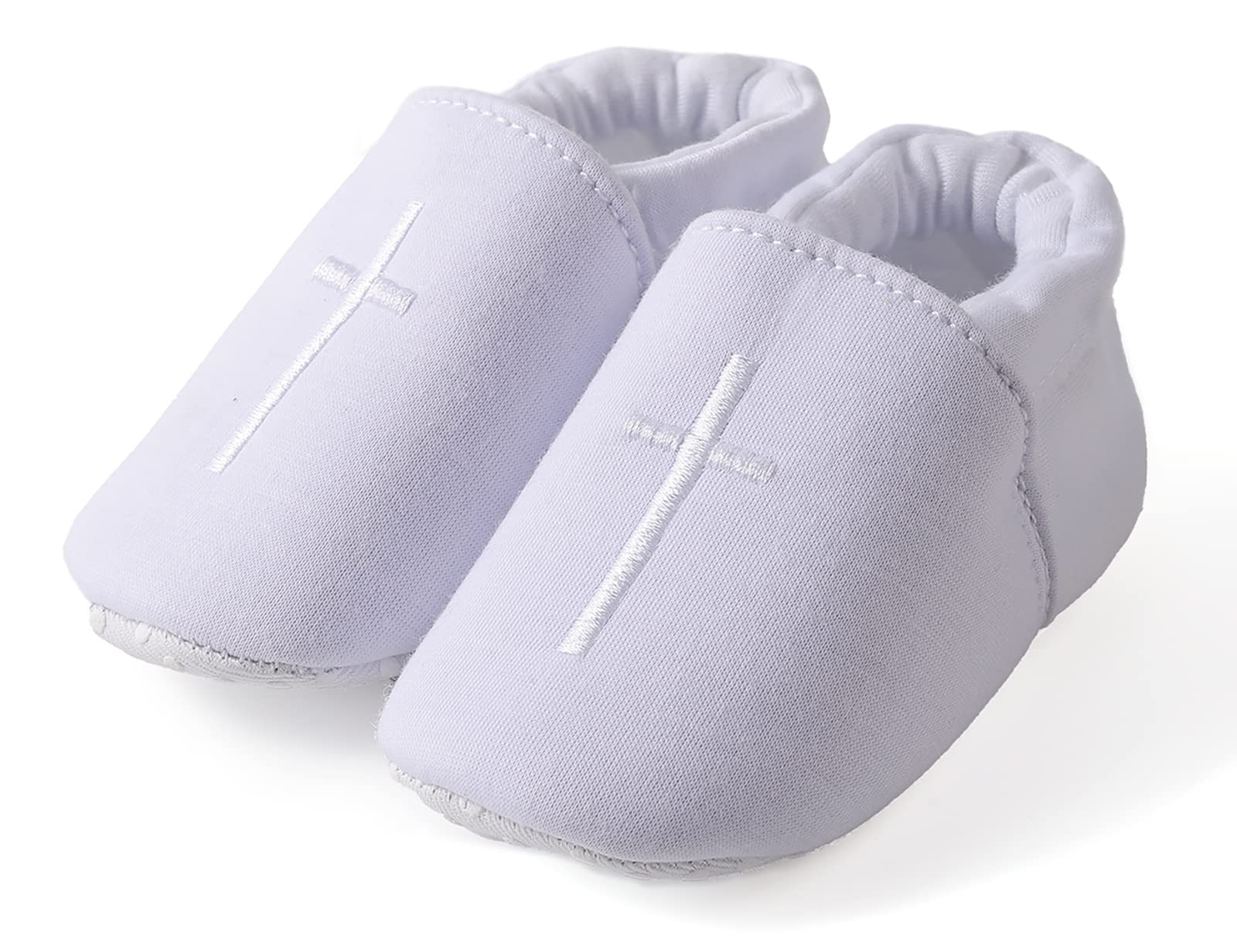 KESICI Baby Baptism Shoes, Baptism Shoes for Baby Boys Girls White Baby Christening Easter Shoes with Embroidered Cross, Great for Baptism Outfit,6-12 Infant