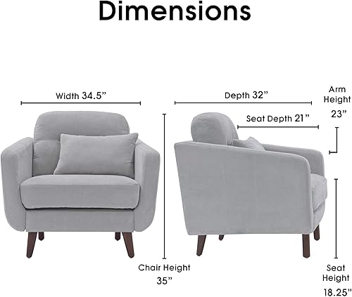 Miniatura 54 de Serta Sierra - Sofás para sala de estar, sofá tapizado de microfibra de diseño moderno, ideal para espacios más pequeños, sofá biplaza de 61