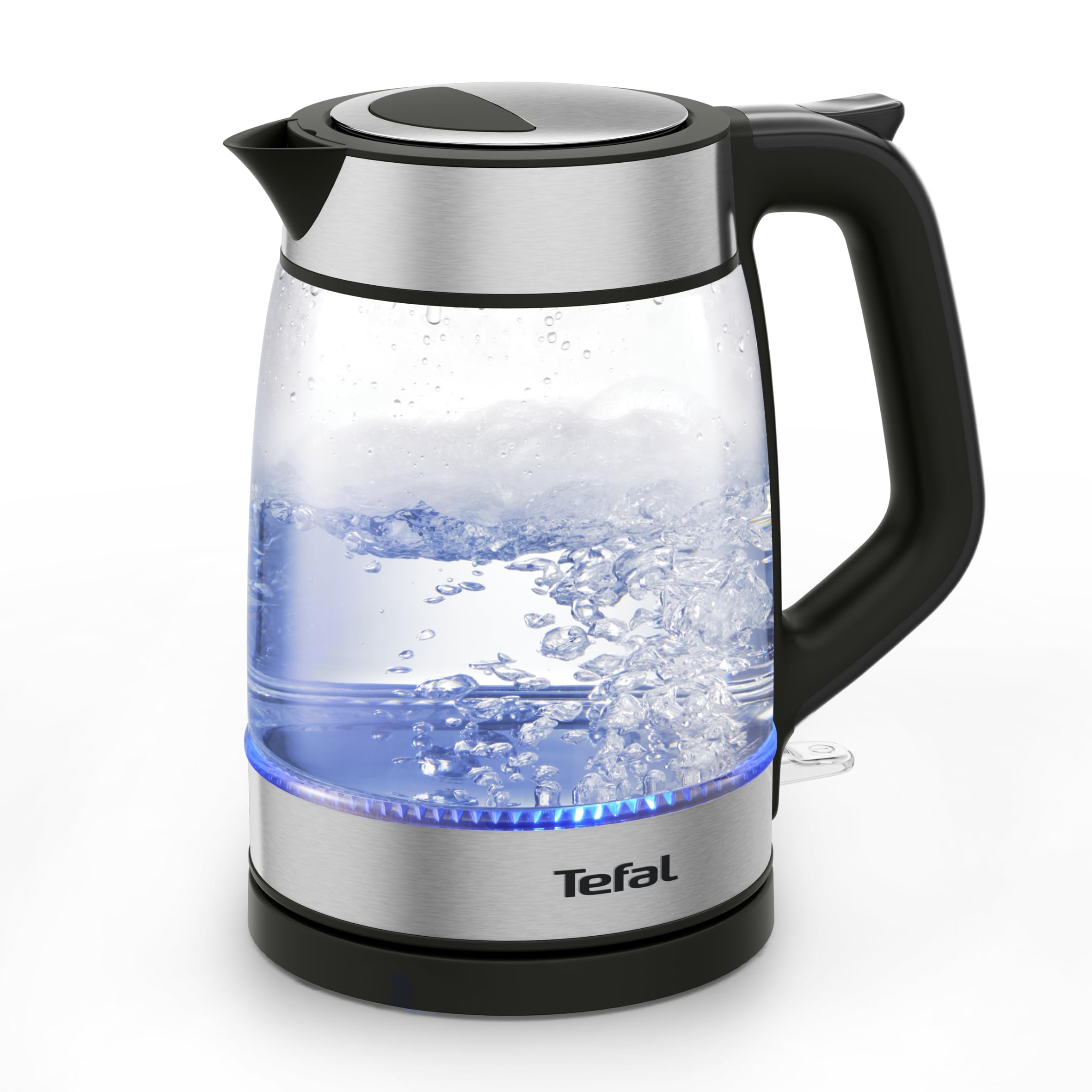 Tefal Ki6058 - Bollitore elettrico in vetro, 1,7 litri, facile da pulire, colore: nero