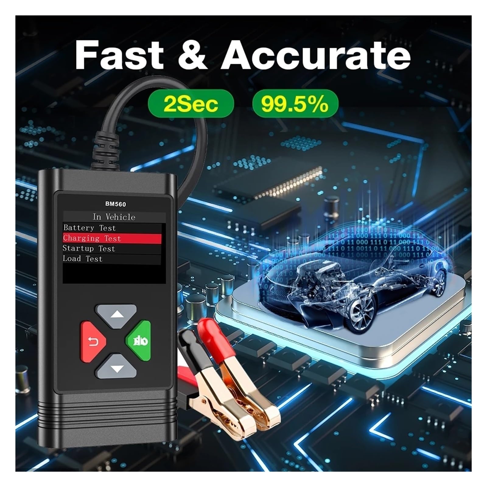 Tester Akumulatora Samochodowego 6V 12V BM580 Analizator Test Rozruchu Ładowania Obciążenia łAtwy W UżYciu(BM580)