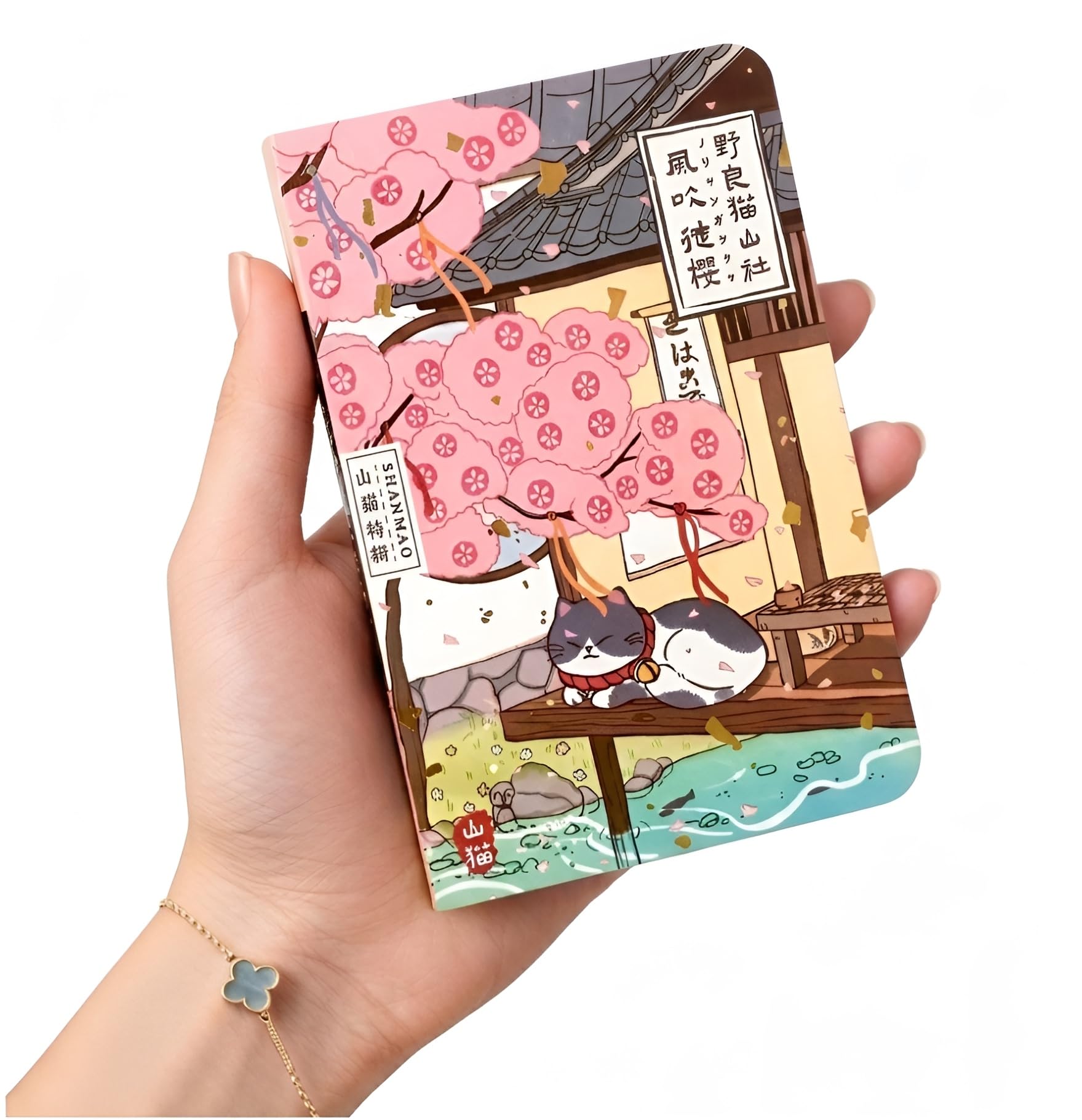 KetA Pocket Cherry Blossom Notebook, Small Floral Pocket Notebook, 4.7 x 3 Inch Mini Sakura Journal, 160 Pages Japanese Cherry Blossom Pocket Diary, D — image 1