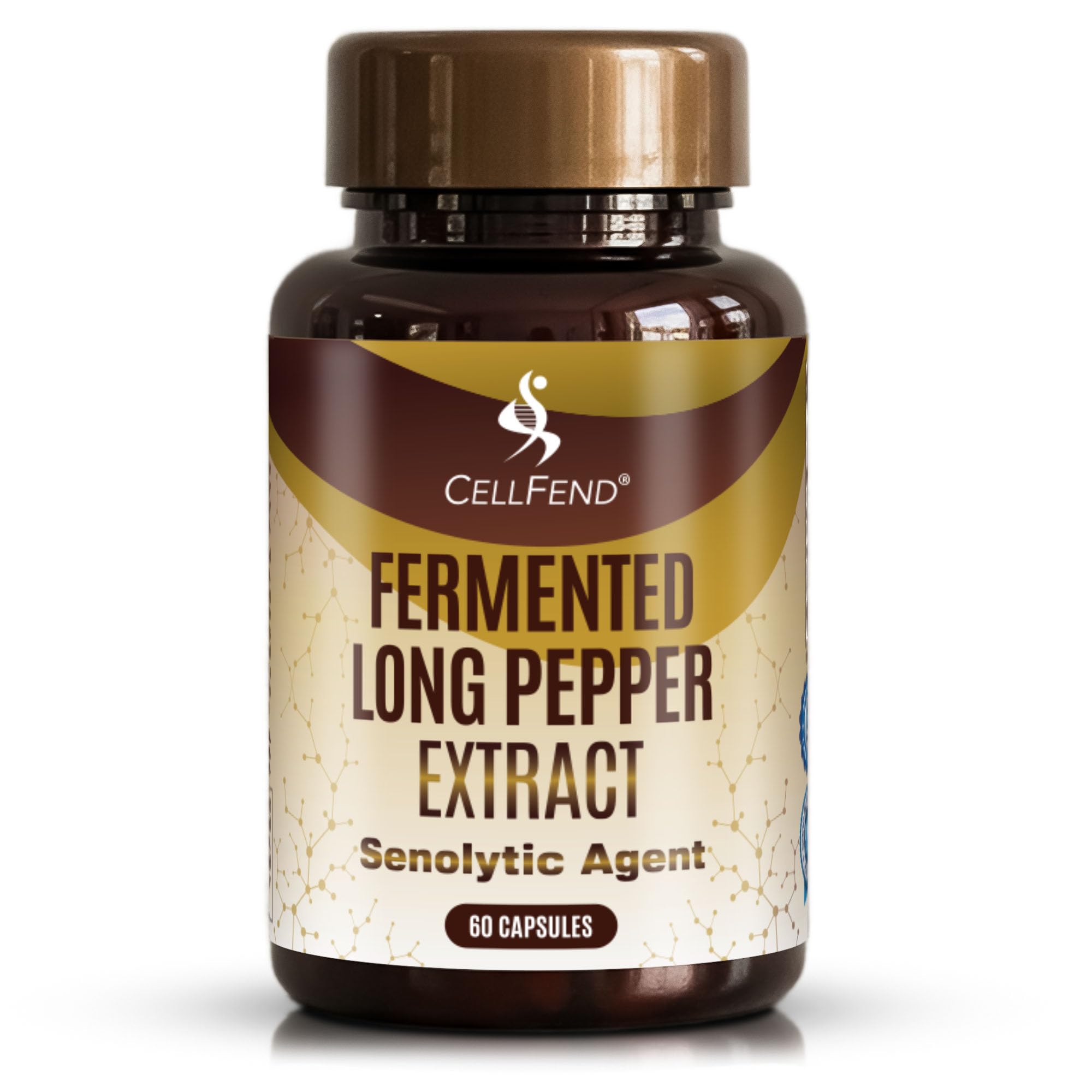 Fermented Long Pepper Extract – Senolytic Agent – with Piperlongumine – Longevity Supplement for Cellular Nutrition and Healthy Aging – 1000mg Per Serving - Gluten-Free, Non-GMO, 60 Vegan Capsules