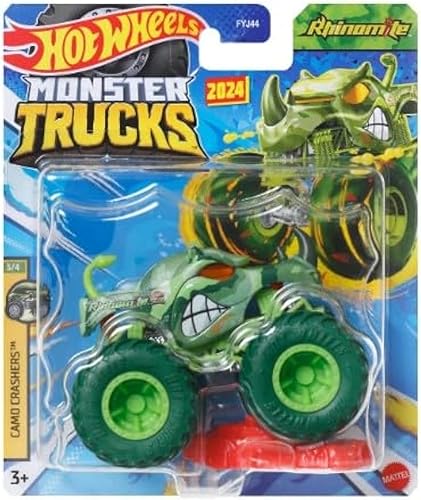 Miniatura 4 de Hot Wheels Monster Trucks Nuevo para 2024 escala 1:64 (azul Scorpedo 4/6 Beast Bashers) Blue Scorpedo 4/6 Beast Bashers,Oro Mega Wrex 1/1,Bigfoot