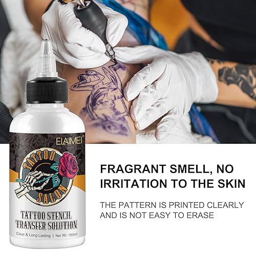 Miniatura 6 de Gel de transferencia de plantillas de tatuaje, crema mágica para plantillas, solución de aplicación de tatuaje para plantillas de máquinas de papel