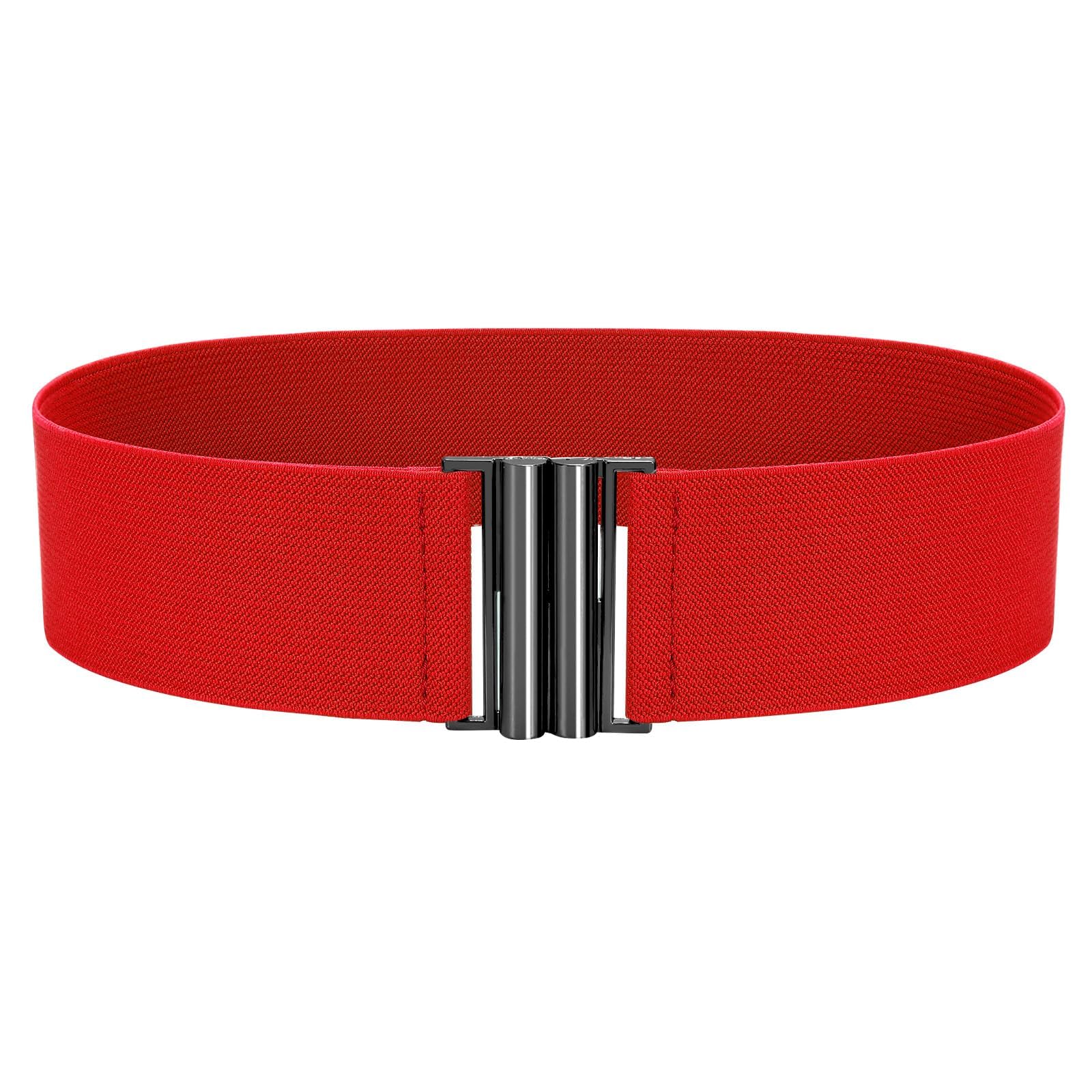 Cintura Corsetto LEACOOLKEY Con Lacci, Elastica, Larga, Stile Retrò, Per Donna, Taglie Dalla XS Alla XXXL, Colore Rosso 78 Cm - 2