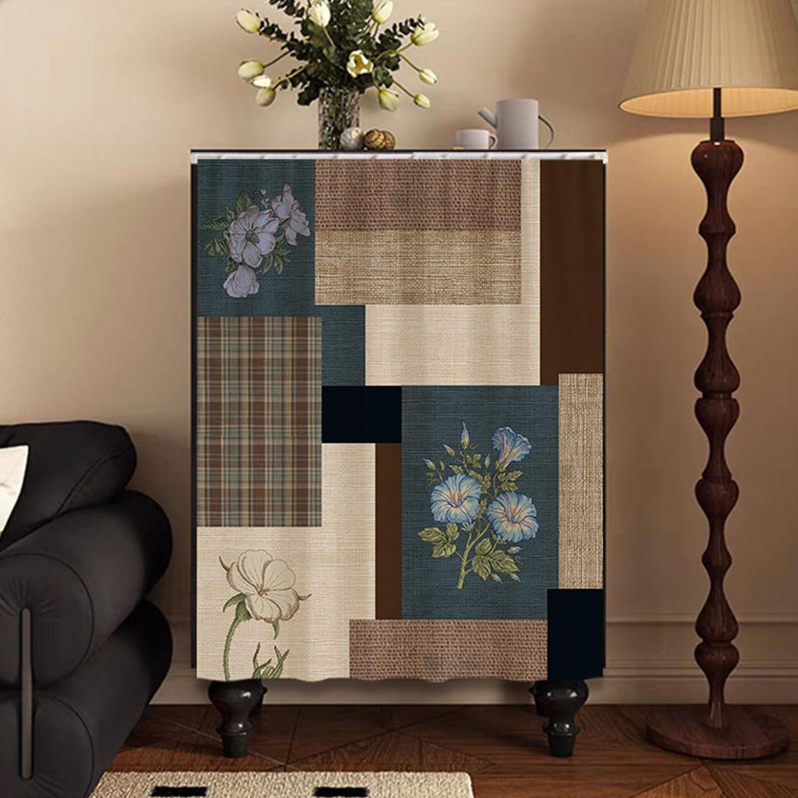 ZZYK Shelf Adhesive Cabinet Hook Curtains for Kitchen
