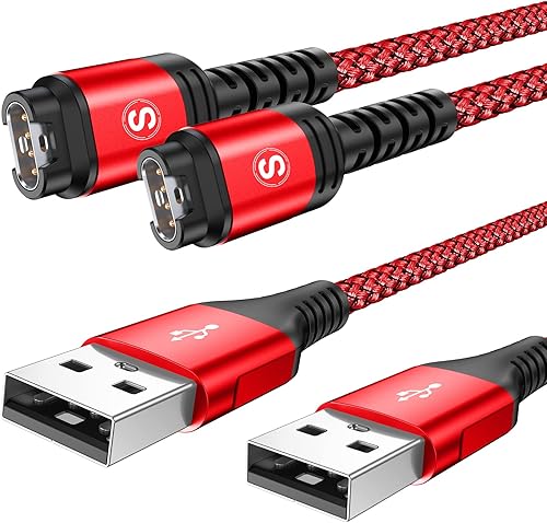 Miniatura 8 de Garmin - Cable cargador de reloj 2 unidades, 4 pies compatible con Garmin Fenix 5 5S 5X 6 6S 6X Plus Pro 7 7S 7X 8, Forerunner 945 45 45S 245 Music,