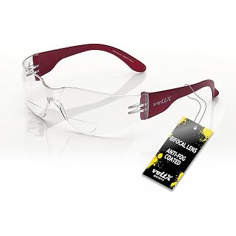 voltX GRAFTER Bifocal Lightweight Reading Safety Glasses CLEAR LENS +2.0 Dioptre Cycling Sports Glasses CE EN166f certified