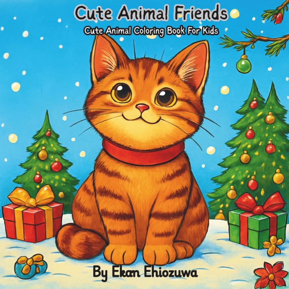 Cute Animal Friends: Adorable Animals Coloring Book for Children