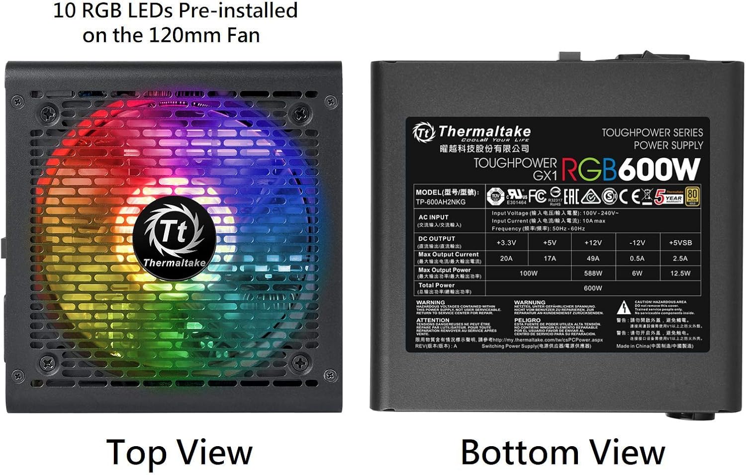 Flash Sale Buy 1 get 1 Thermaltake Toughpower GX1 RGB 600W Gold SLI/Crossfire Ready Continuous Power RGB LED ATX12V v2.4 / EPS v2.92 80 Plus Gold Certified 5 Year Warranty Non Modular Power Supply PS-TPD-0600NHFAGU-1 Buy 1 get 1 Thermaltake Toughpower GX1 RGB 600W Gold SLI/Crossfire Ready Continuous Power RGB LED ATX12V v2.4 / EPS v2.92 80 Plus Gold Certified 5 Year Warranty Non Modular Power Supply PS-TPD-0600NHFAGU-1