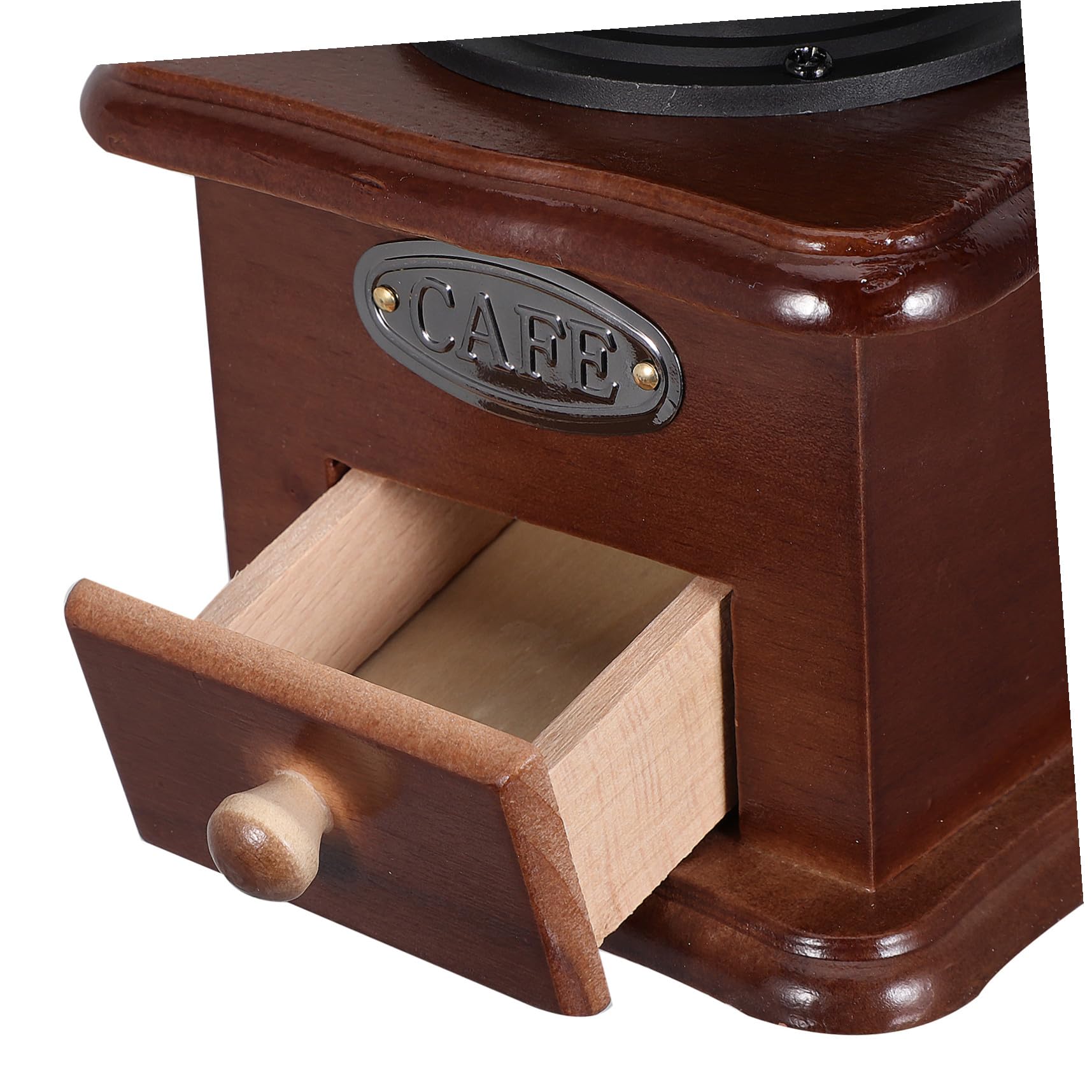 Molinillo de Café Manual Manivela, Base de Madera y Muelas de Cerámica para Molienda Ultra Fina, Adecuado para Cocina y Camping