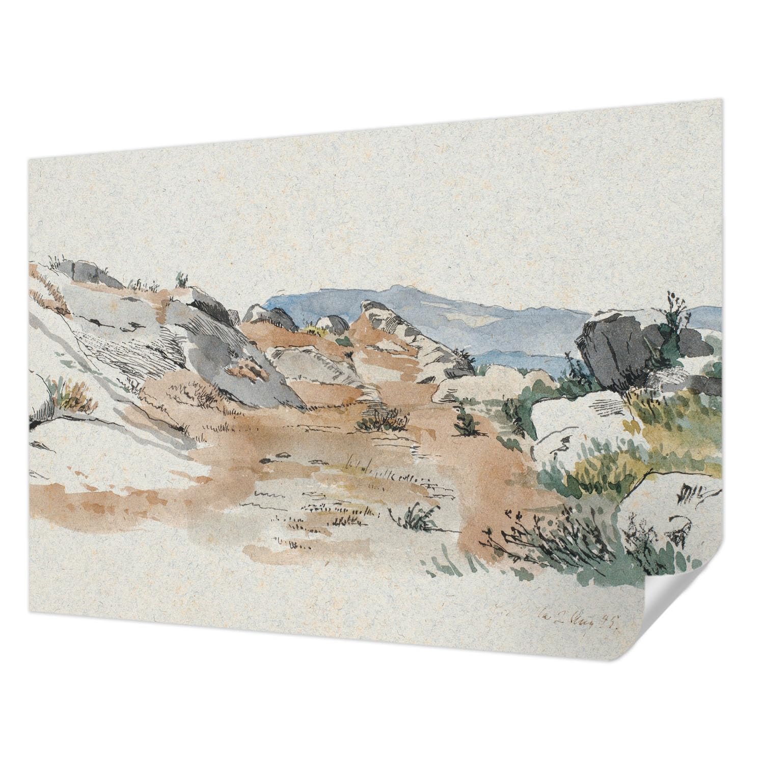 Papier peint auto-adhésif de haute qualité impression panoramique paysage rocheux