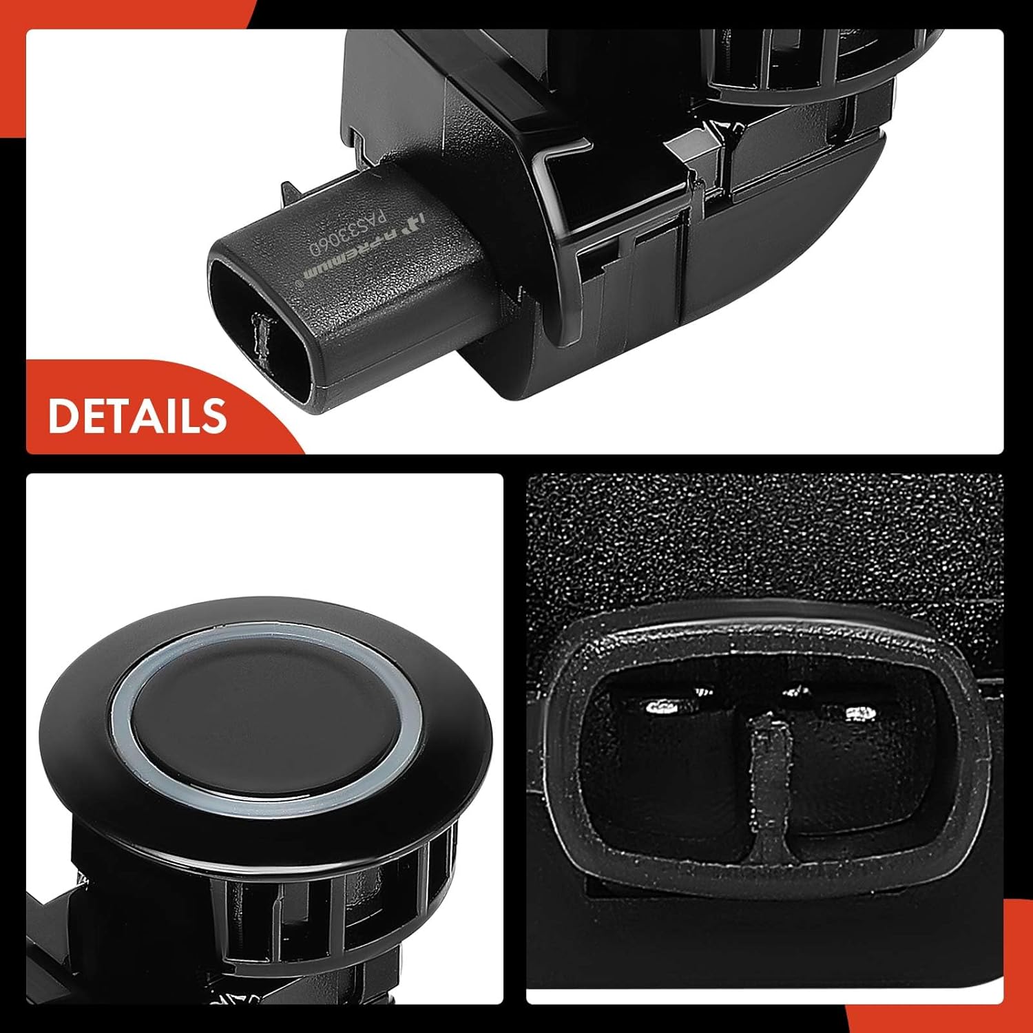 A-Premium 4-PC Front & Rear Reverse Backup Parking Assist Sensor Compatible with Select Toyota Models - Camry 2006-2011, Corolla 2006-2014, FJ Cruiser 2007-2010, Land Cruiser 2009, Replace# 8934133060