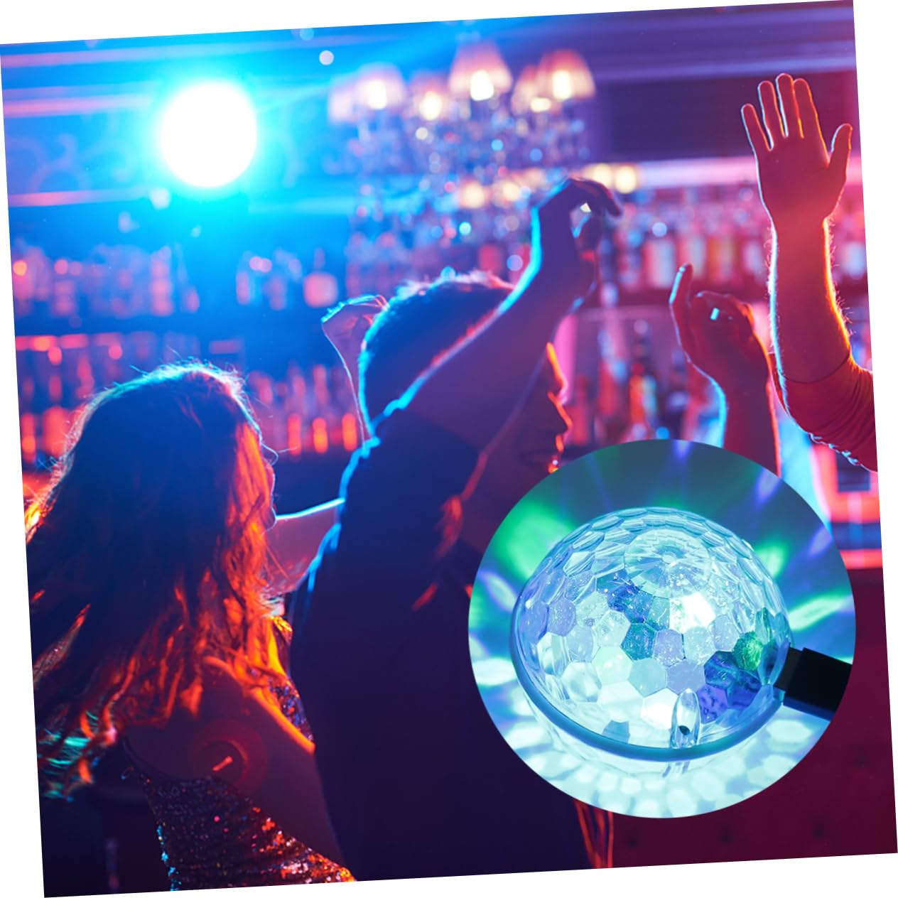 SOESFOUFU 1Pc USB Mini Disco Light LED Stage Ball for Parties Portable USB Powered Dj Lighting Easy to Use No Installation Required for Home Karaoke Weddings Events