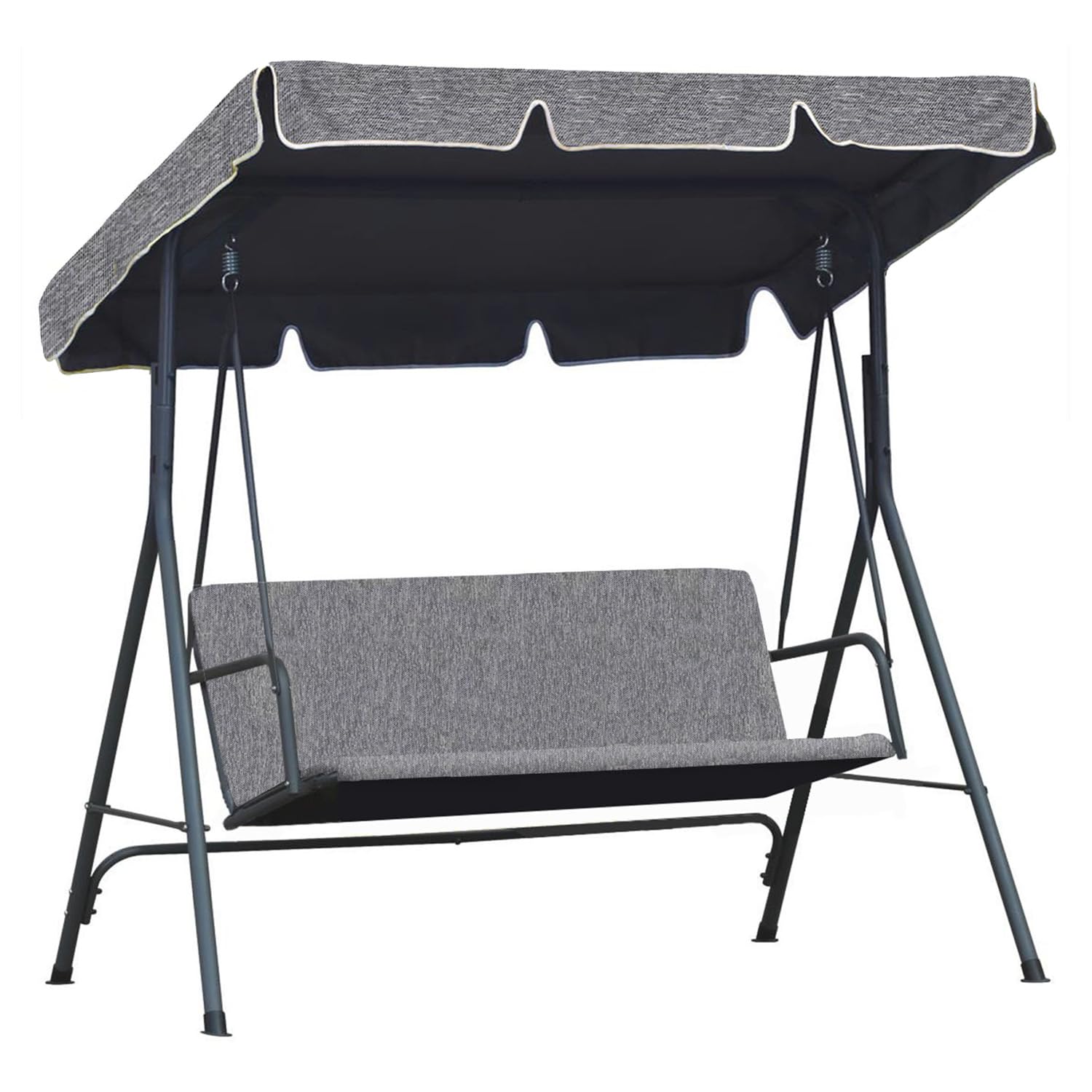 Universal Techo Solar para balancín Toldo tamaño 200 x 120 cm Fundas para balancines Toldo de Repuesto para Columpio de jardín Lino [101]