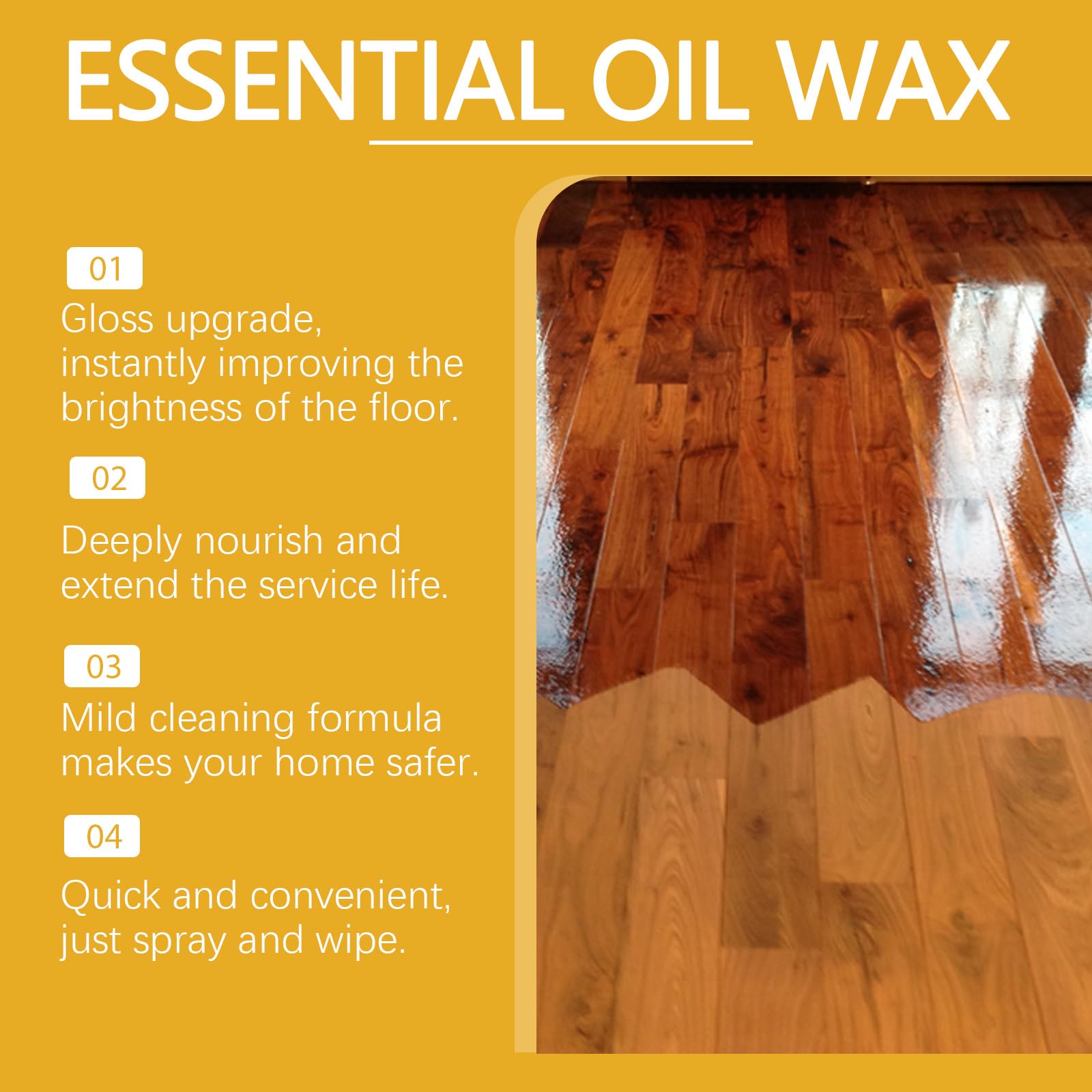 Spray abrillantador de madera con cera de abeja – Spray abrillantador de muebles con cera de abeja natural – Aerosol de cera para madera, aceite esencial de abeja, protección y cuidado (8 piezas)