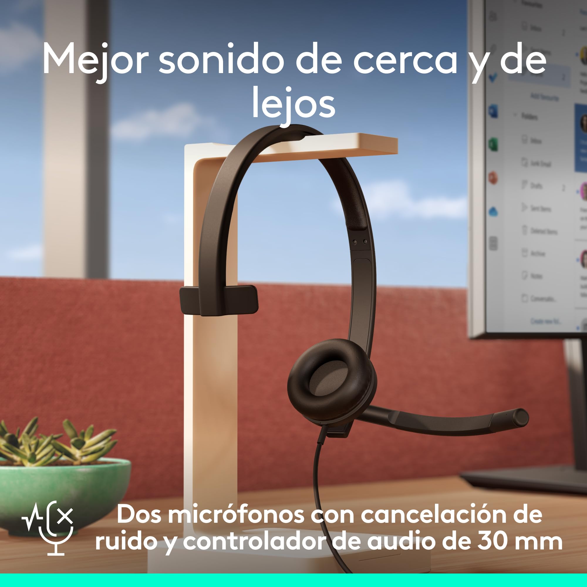 Logitech H570e, Auriculares USB con micrófono