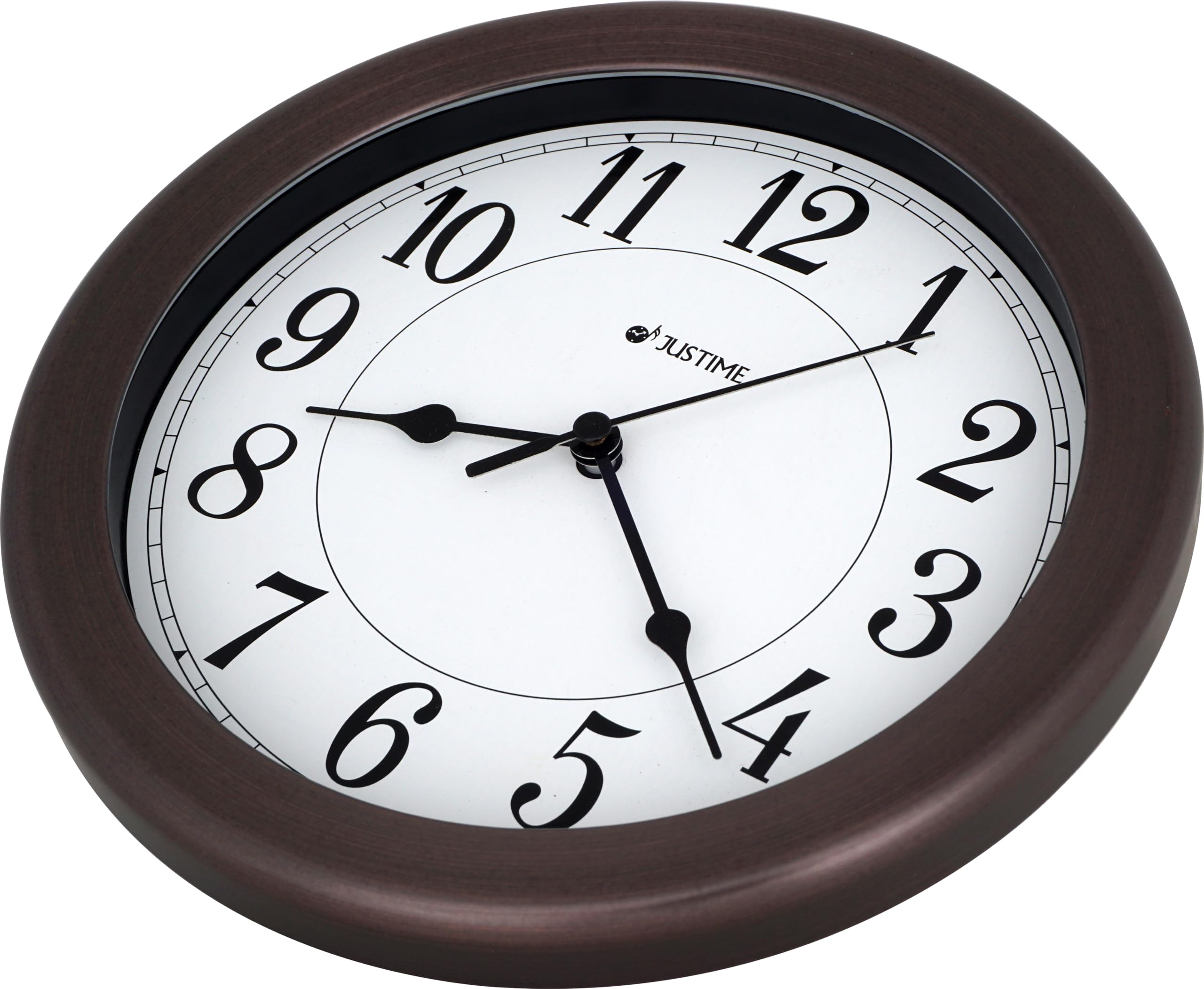 Reloj de pared resistente al agua de 8.5 pulgadas para baño, para decoración de pared, espacios pequeños, relojes de cocina, oficina, barco, RV, funciona con pilas, silencioso, sin tictac 5