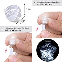Vista 3 de Aogist 100 luces de globo blanco con lazo para colgar, mini luces de bola de huevo de Pascua, luces LED para bebidas, mini luz redonda pequeña