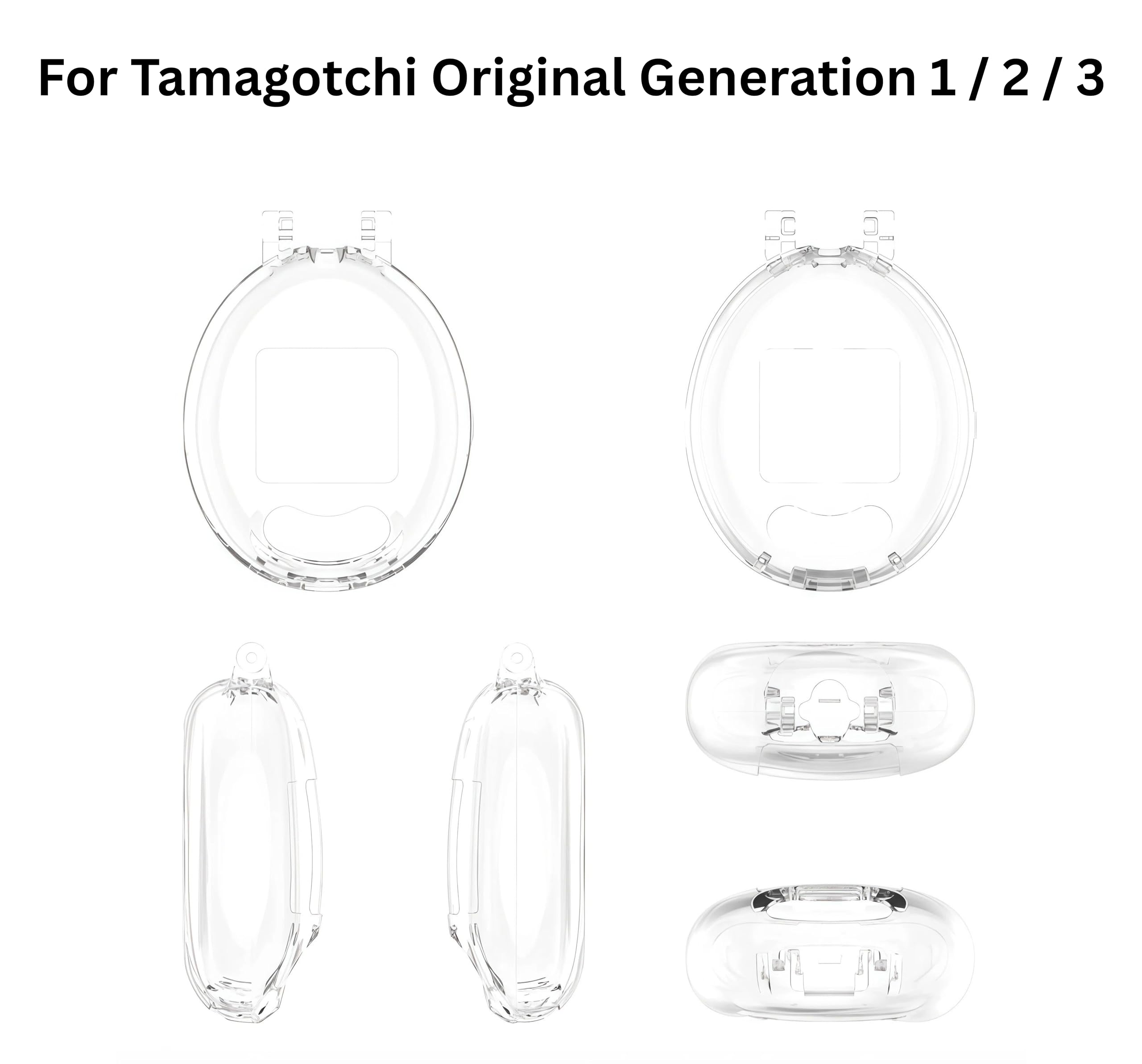 Custodia Protettiva Rigida Trasparente per Tamagotchi Original Generazioni 1, 2 e 3 | Custodia Antiurto per Giocattolo Animale Virtuale