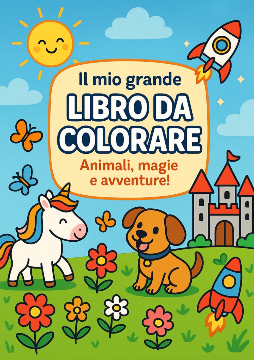 Il Mio Grande Libro da colorare: Animali, magie e avventure!