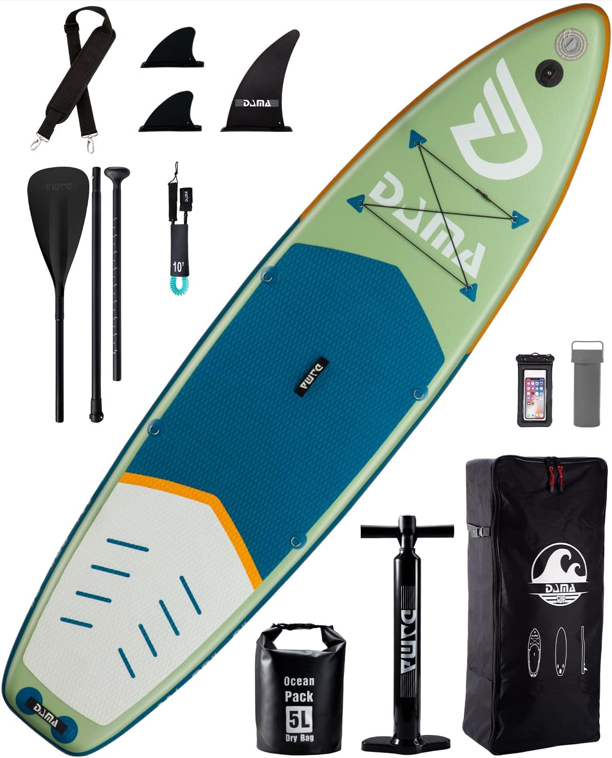 - Inflatable Stand Up Paddle Boards for Adults w/Sup Board Accessories Hand Pump 4pcs Kayak Floating Paddle | Wide Stance, Bottom Fin Paddling Surf Control