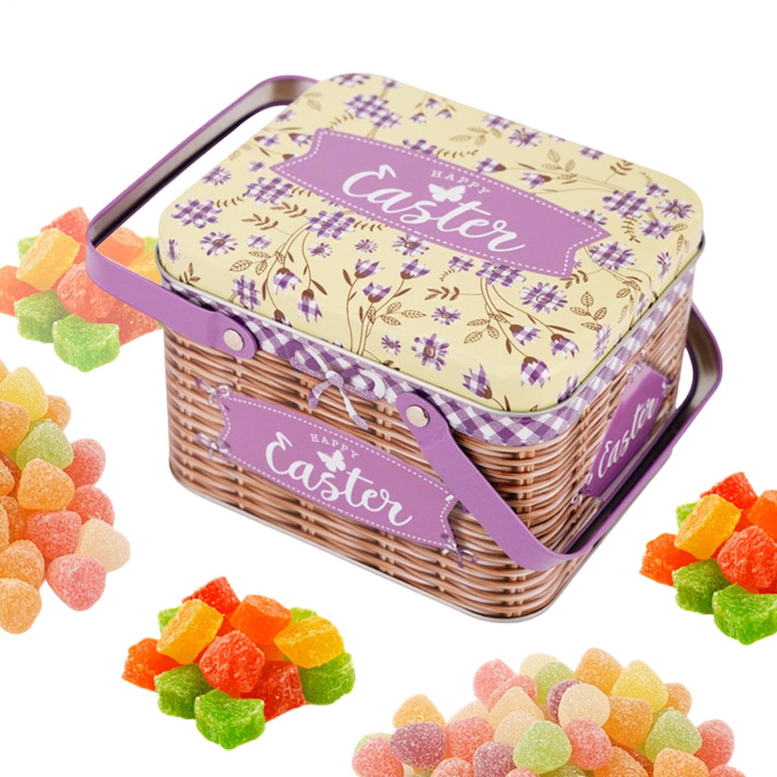 Canastas de Pascua para niños evitan galletas rotas con este cubo de metal con tapa