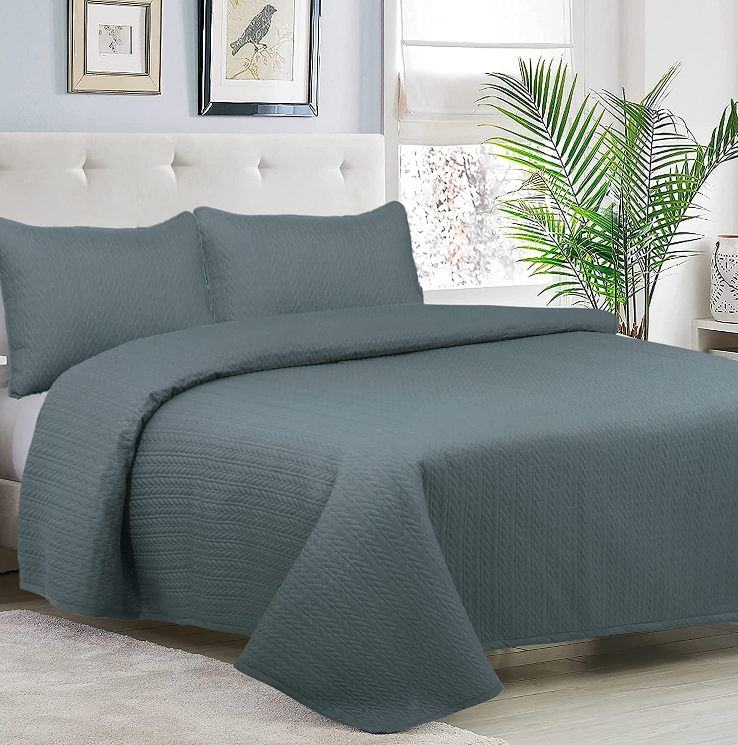 King Size Cotton Quilted Bed Cover - BSB HOME -17