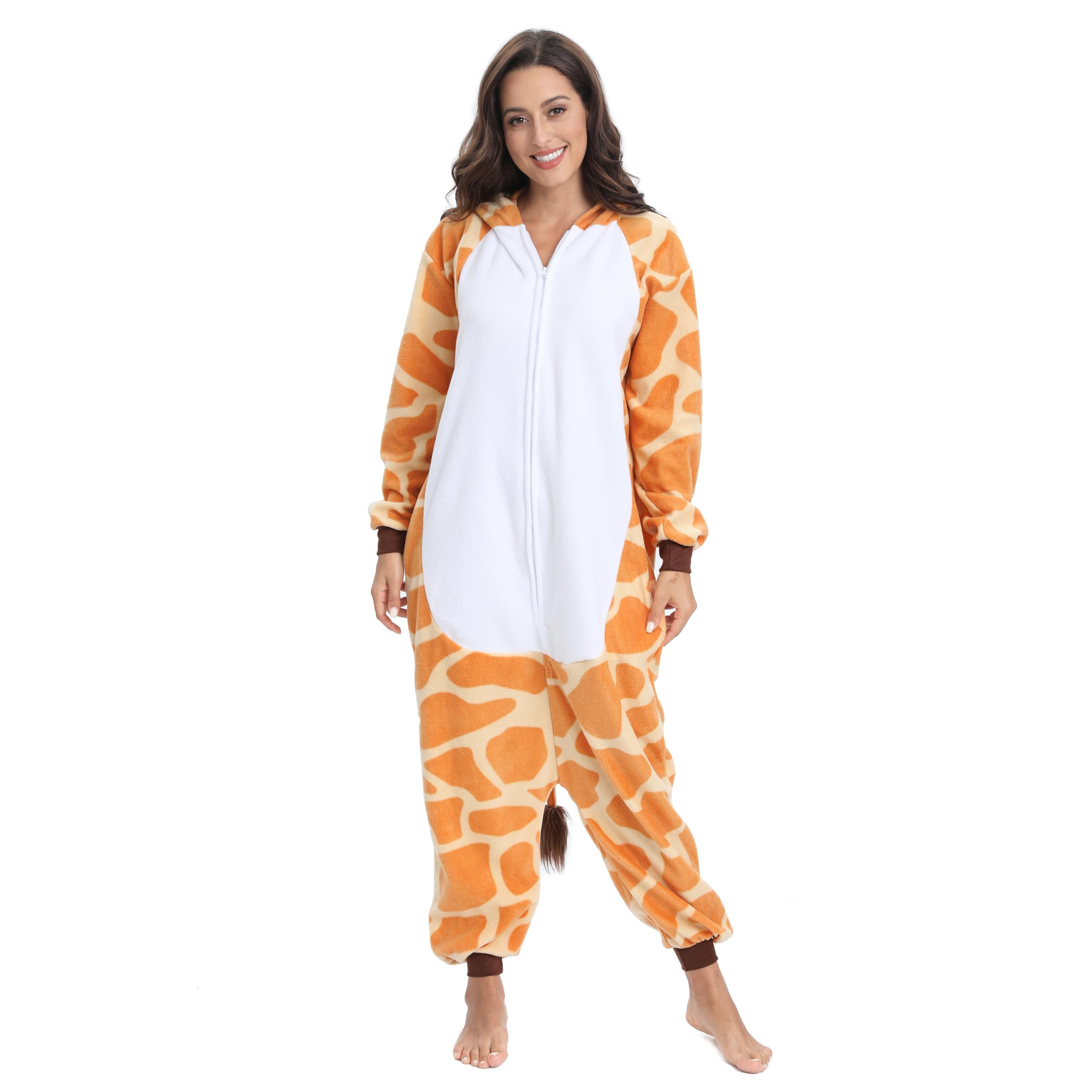 NAITOKE Disfraz de animal para adultos, disfraz de Halloween, pijama de una pieza para mujeres, hombres y adolescentes