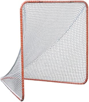 Gladiator Lacrosse Official Lacrosse Goal with a 6mm Net, Orange, 100% Steel Frame, 6 x 6-Foot, Standard, 72 x 72