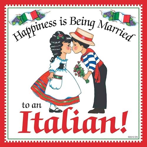 Imán italiano para nevera, regalo para mujer, casado con italiano. Imán italiano para nevera, regalo para mujer, casado con italiano.