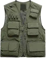 Colete masculino casual para atividades ao ar livre, com vários bolsos, colete de pesca, tamanho grande