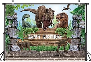 AIIKES 7x5FT Dinosaur Backdrop Dinosaur Theme Photography Backdrop Jungle Park Boy Birthday Party Decoration Baby Shower Backdrop Dinosaur Photo Studio Props Booth 12-484